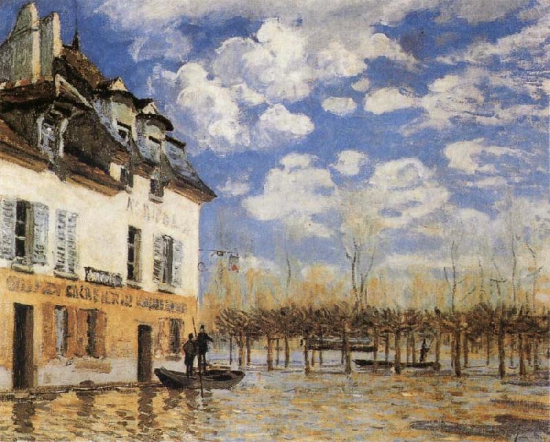 Alfred Sisley The Bark during the Flood Germany oil painting art